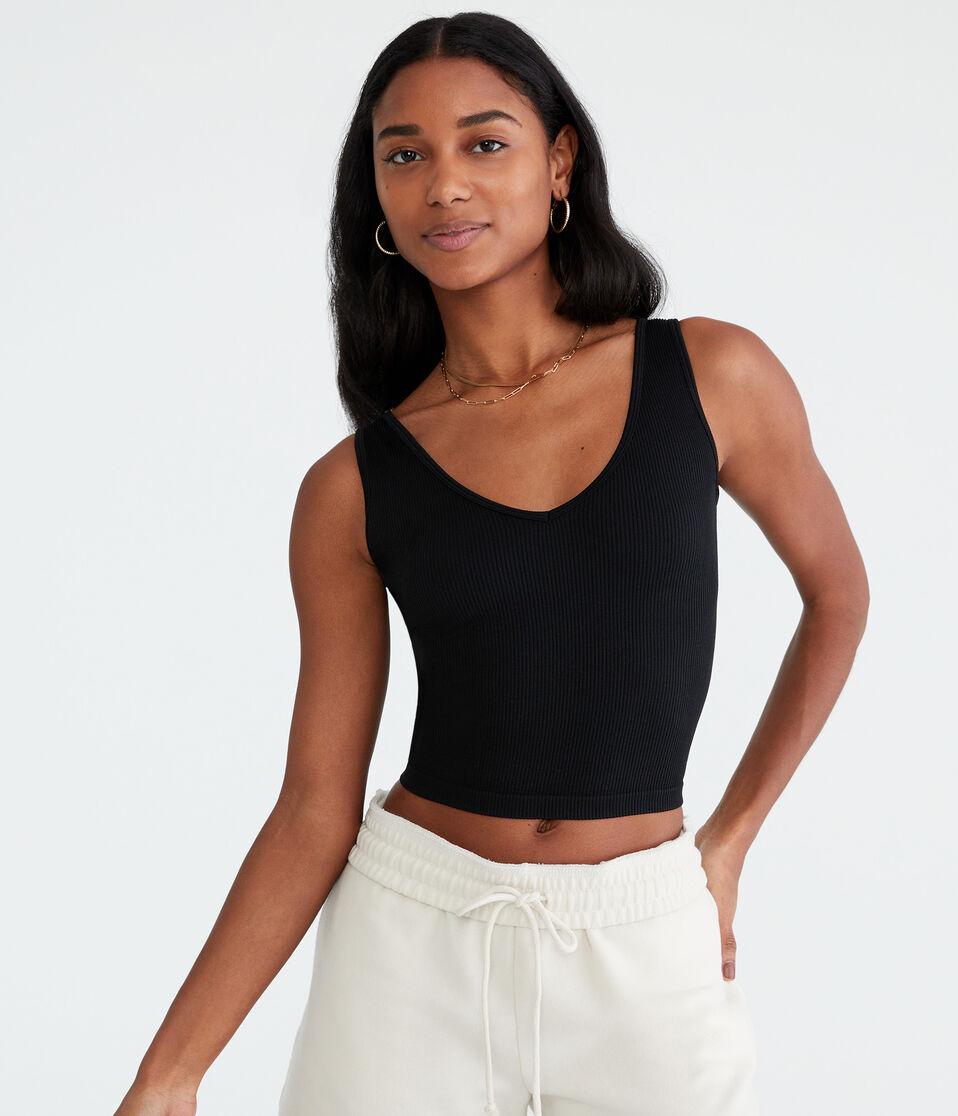 aéropostale Wear 3 Ways Seamless Cropped Tank black fox