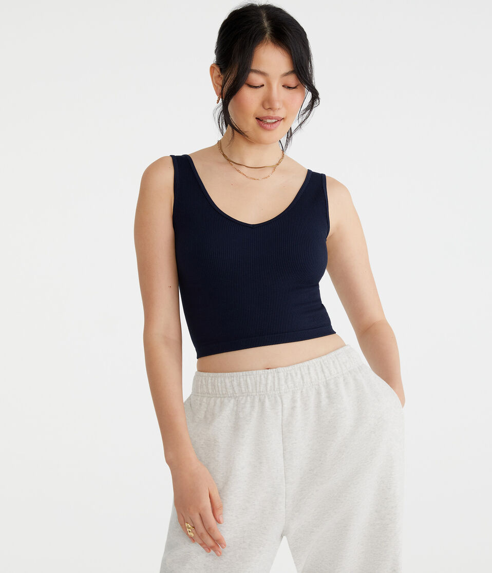 aéropostale Wear 3 Ways Seamless Cropped Tank cadet navy