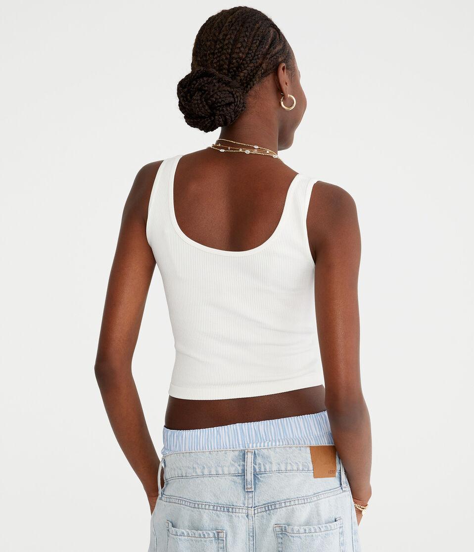 Aéropostale Wear 3 Ways Seamless Cropped Tank Cream