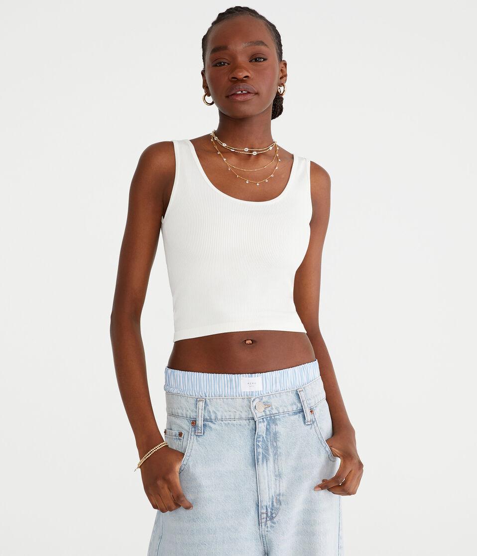 Aéropostale Wear 3 Ways Seamless Cropped Tank Cream