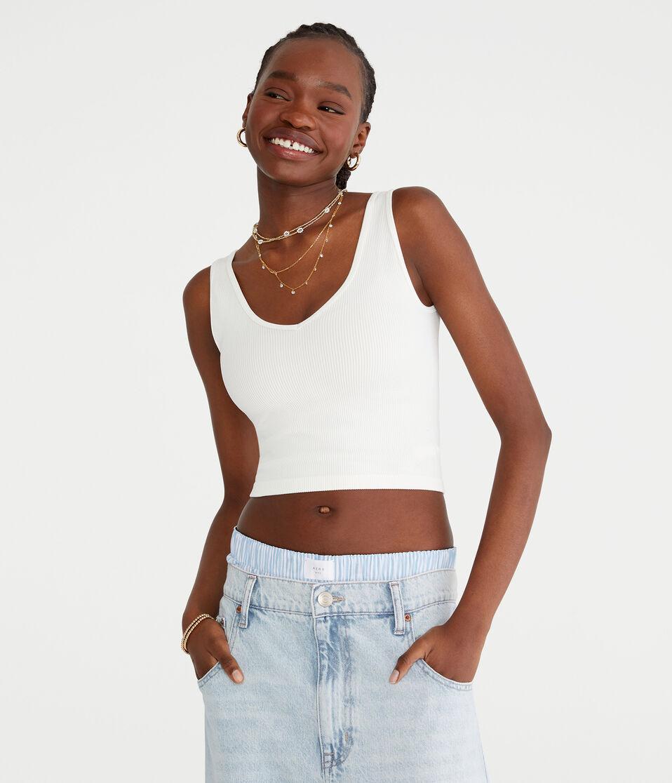 aéropostale Wear 3 Ways Seamless Cropped Tank cream
