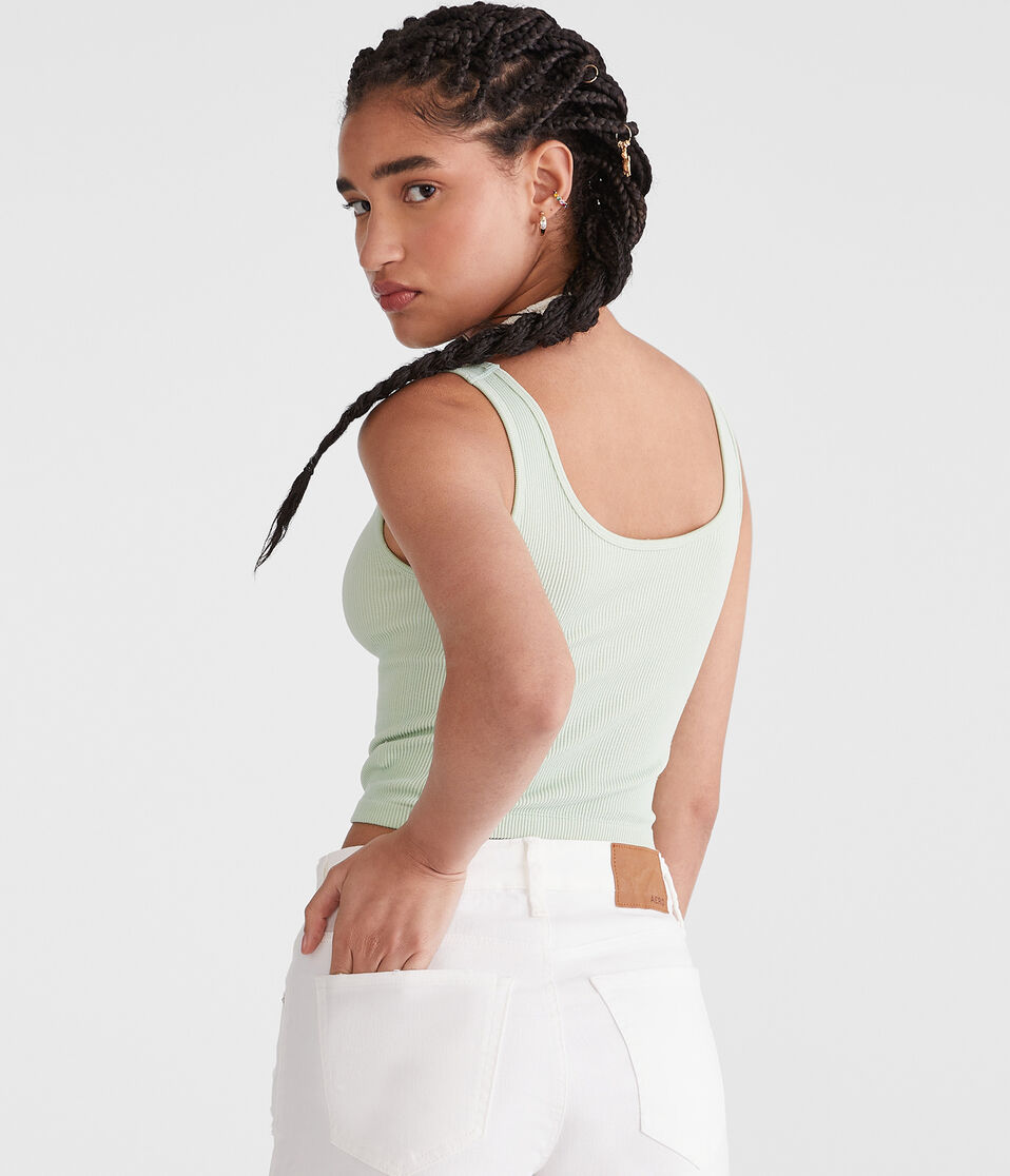 Aéropostale Wear 3 Ways Seamless Cropped Tank Pale Vista