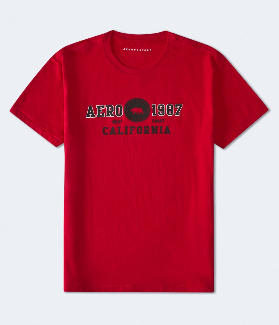 aéropostale Aero 1987 Cali Bear Graphic Tee grenadine