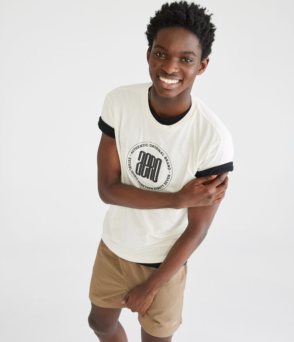 aéropostale Aero Circle Logo Graphic Tee turtledove