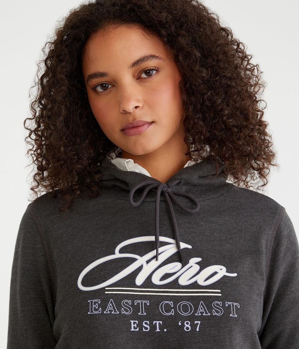 Aéropostale Aero East Coast Pullover Hoodie Charcoal Heather Grey