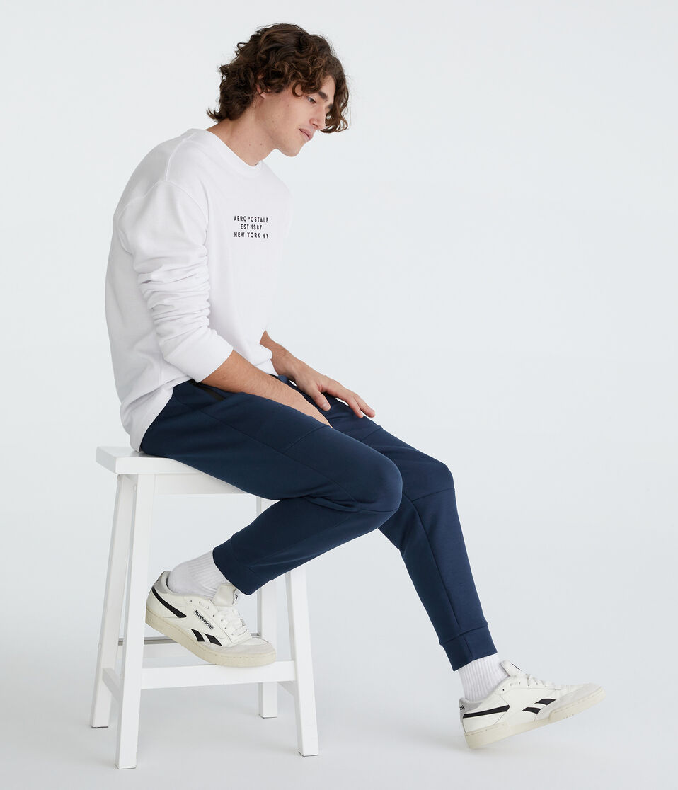 Aéropostale Aero MVMNT Tech Fleece Jogger Sweatpants Blue Nights