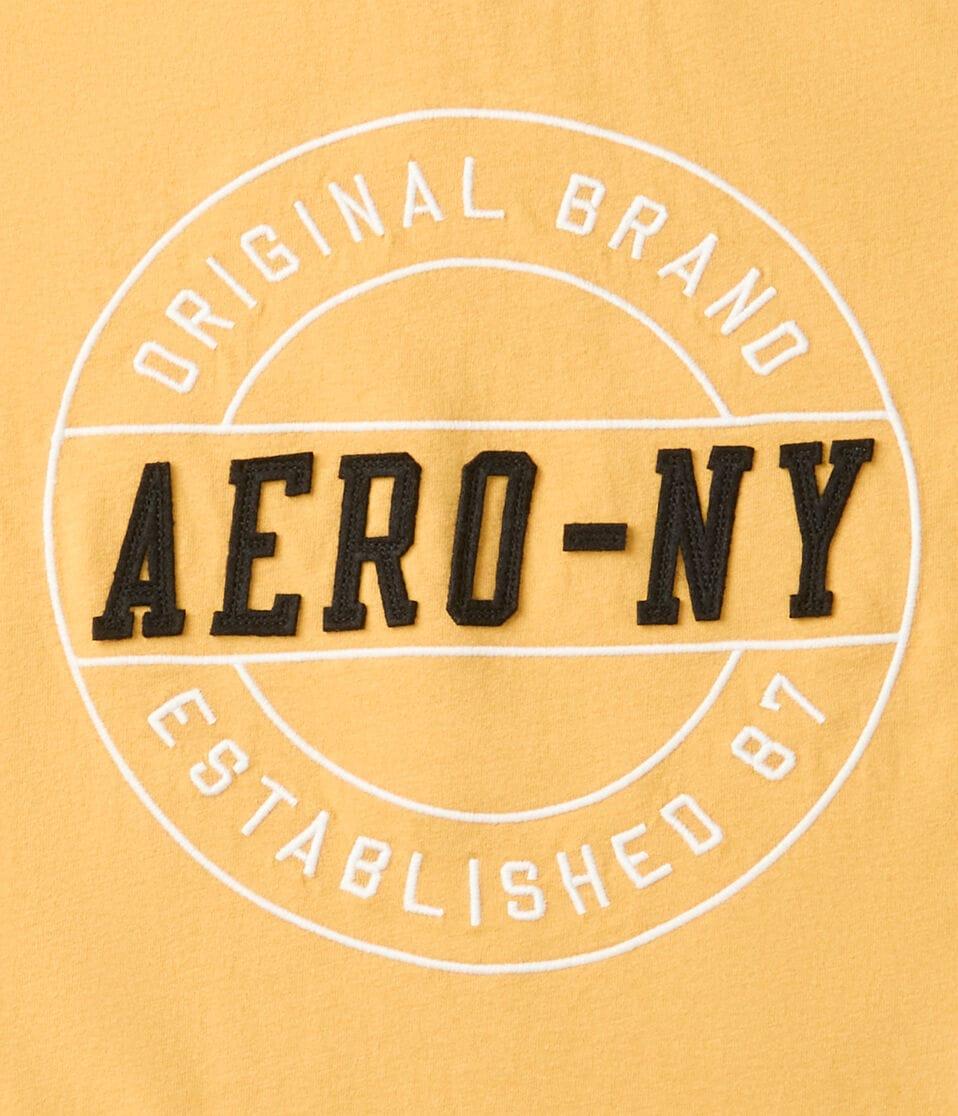 Aéropostale Aero NY Appliqué Graphic Tee Mecca Gold