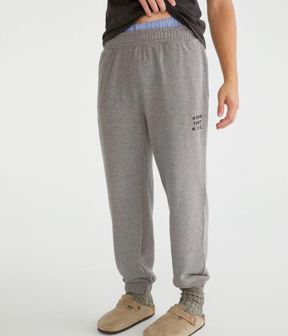 aéropostale Aero NYC Jogger Sweatpants med hthr grey