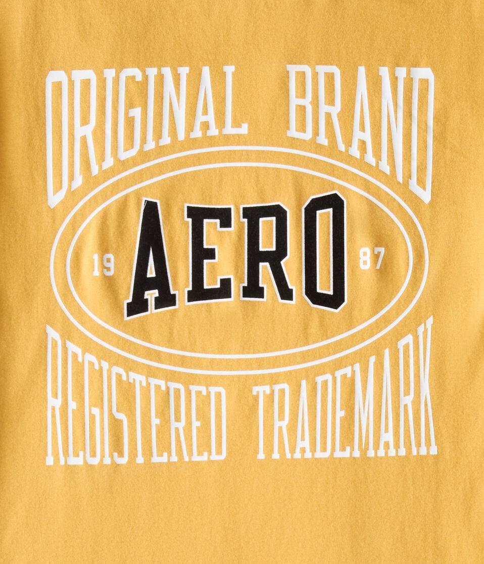 Aéropostale Aero Original Brand Box Logo Graphic Tee Golden Glow