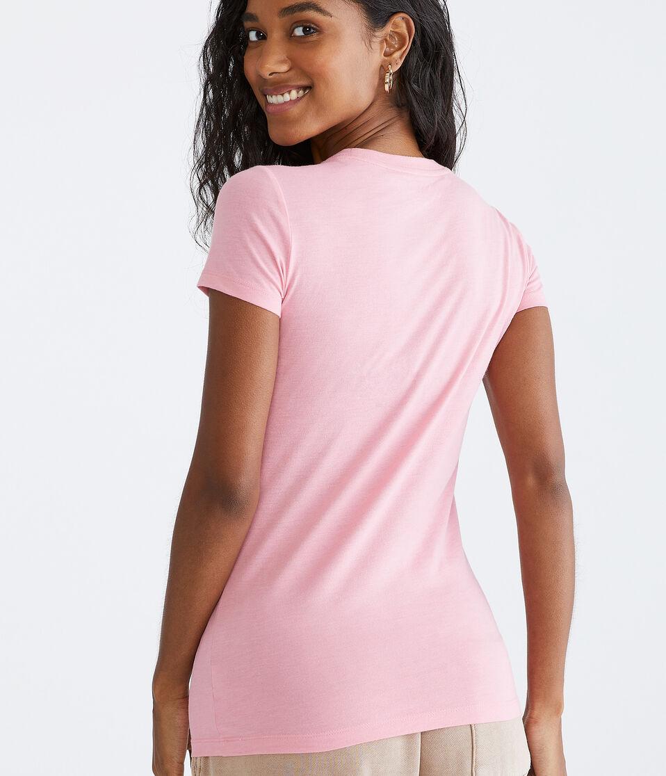 Aéropostale Aero Original Brand Butterfly Graphic Tee Luscious Pink