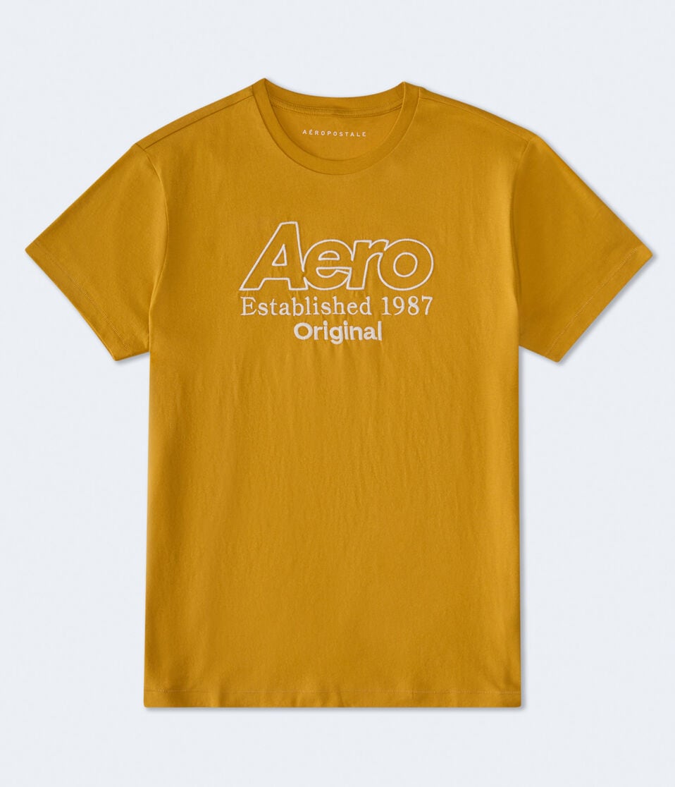 aéropostale Aero Original Logo Graphic Tee golden glow