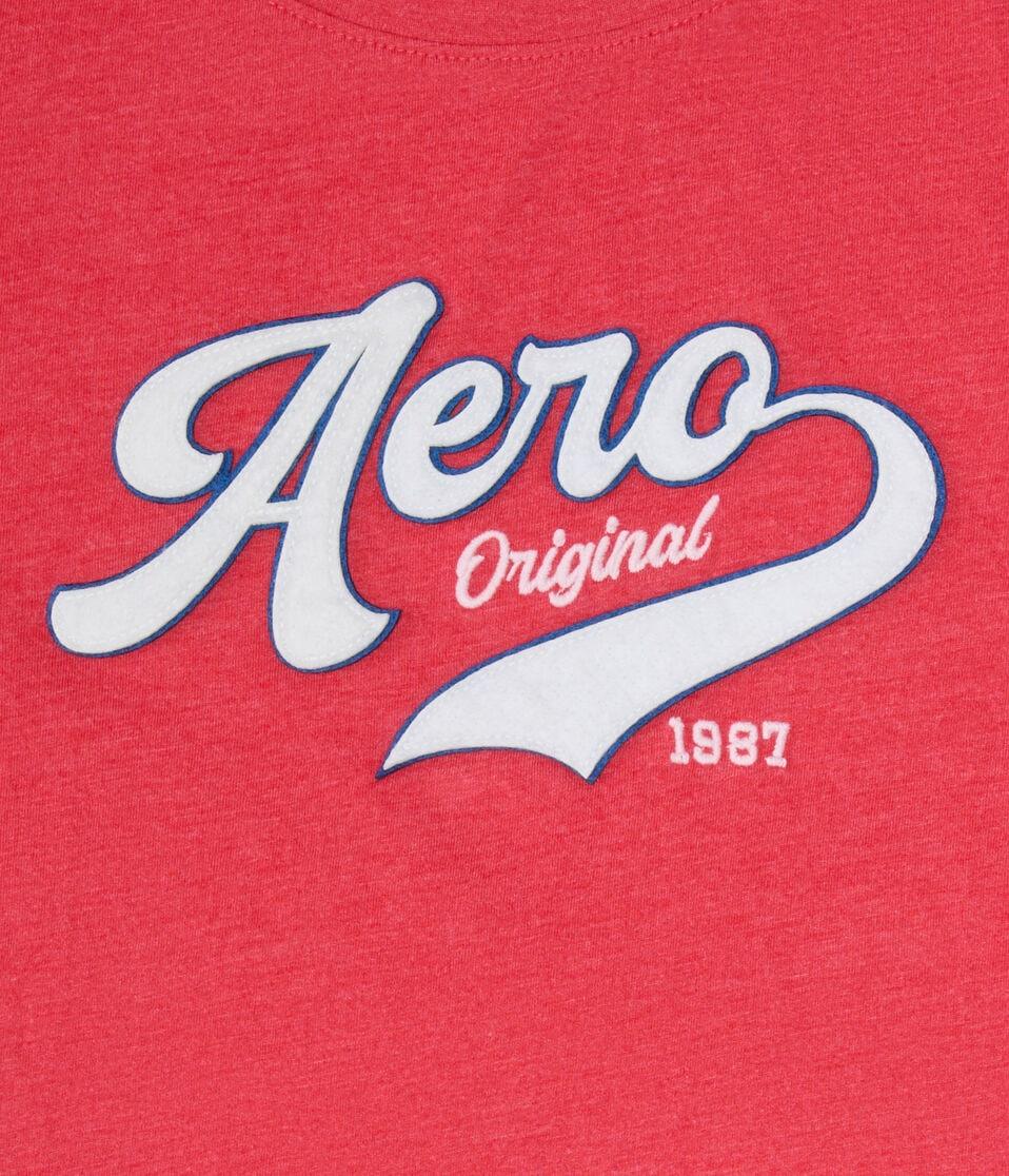 Aéropostale Aero Script Appliqué Graphic Tee Pointsettia