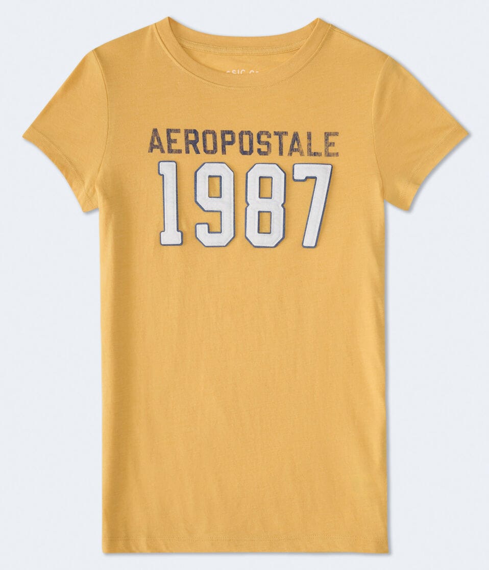 aéropostale Aeropostale 1987 Appliqué Graphic Tee dark yellow