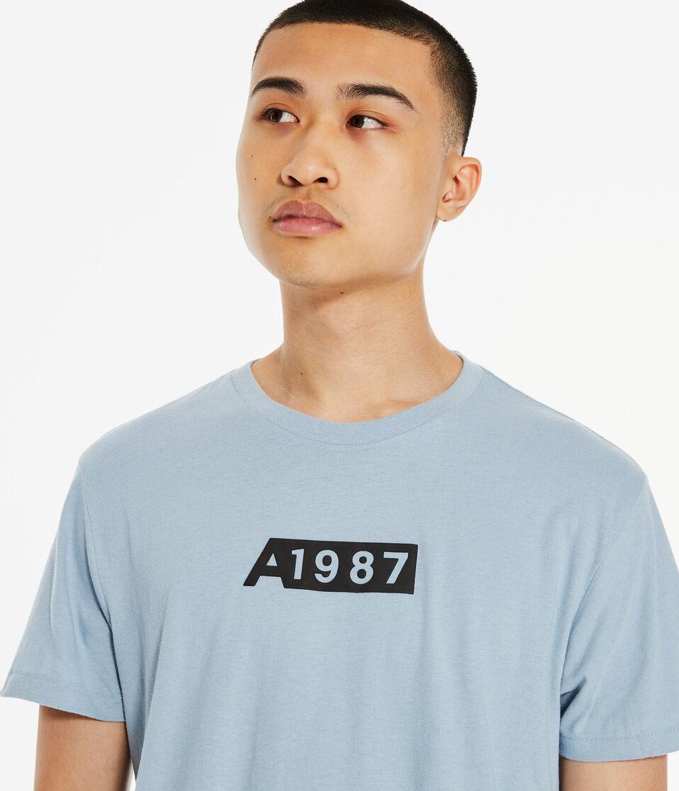 aéropostale A1987 Box Graphic Tee stone sky