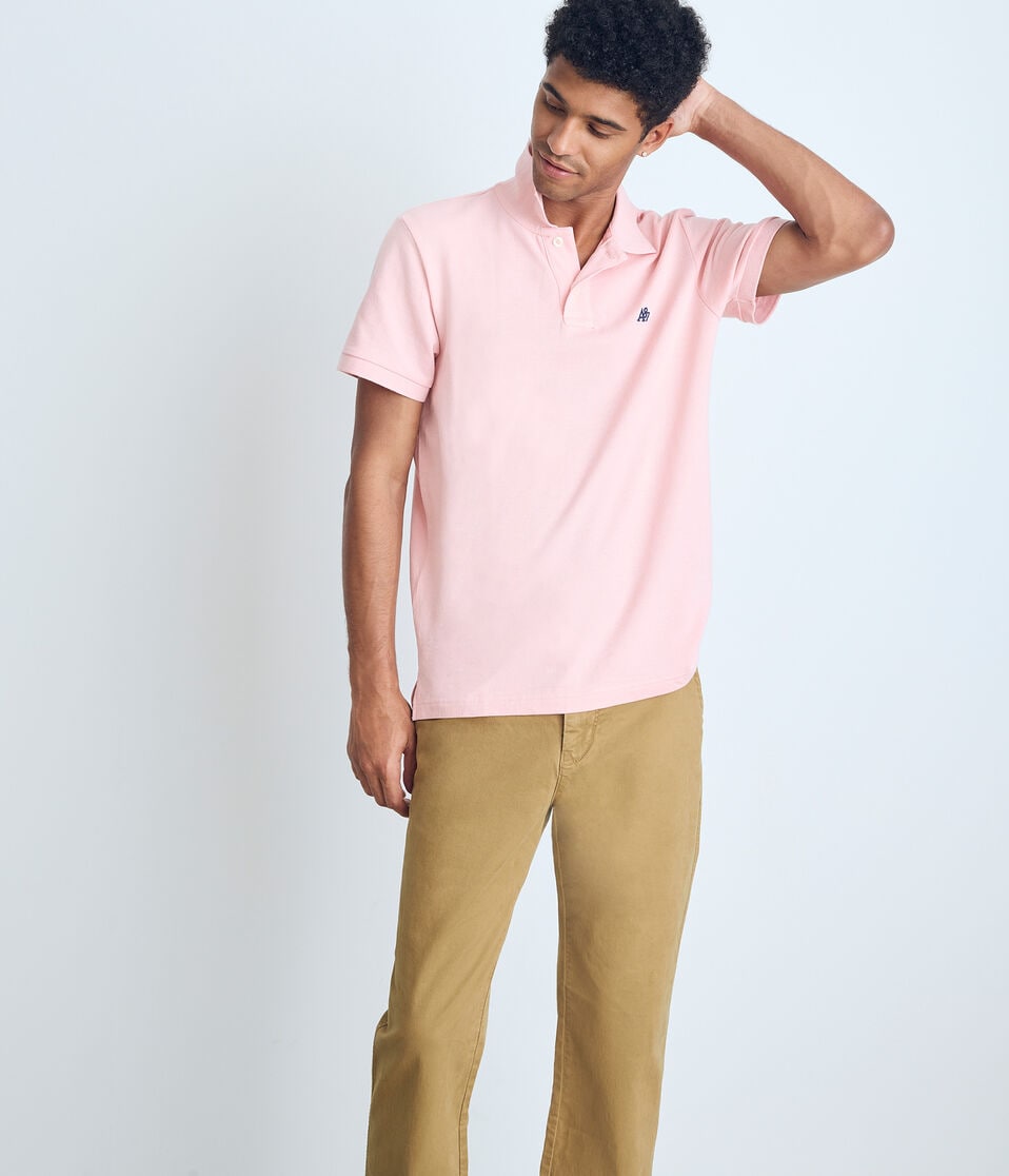 Aéropostale A87 Logo Piqué Polo Pink Dream