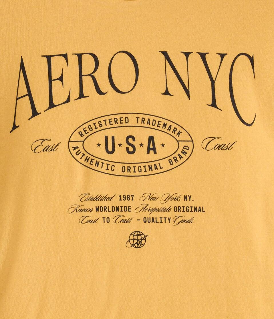 Aéropostale Aero NYC Oval Graphic Tee Dark Yellow
