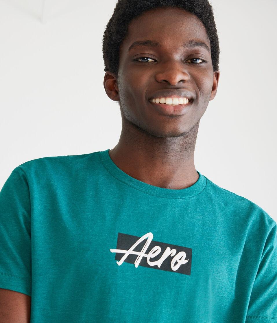 Aéropostale Aero Script Box Logo Graphic Tee Storm