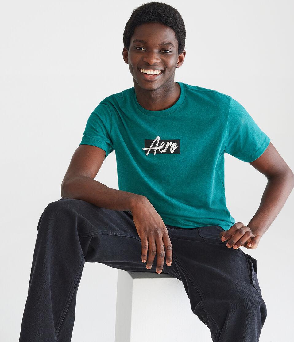 aéropostale Aero Script Box Logo Graphic Tee storm