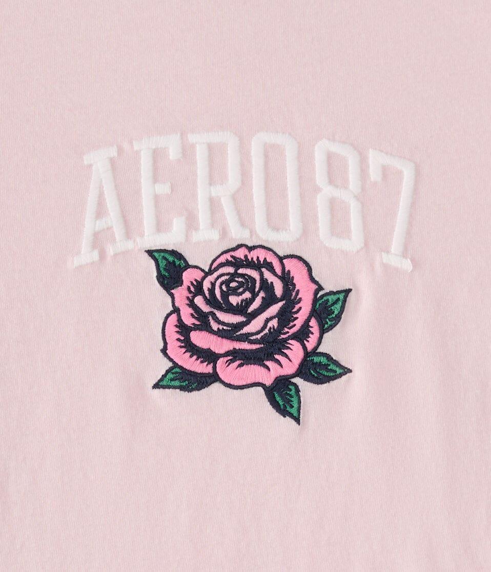 Aéropostale Aero87 Rose Graphic Tee Peach Whip
