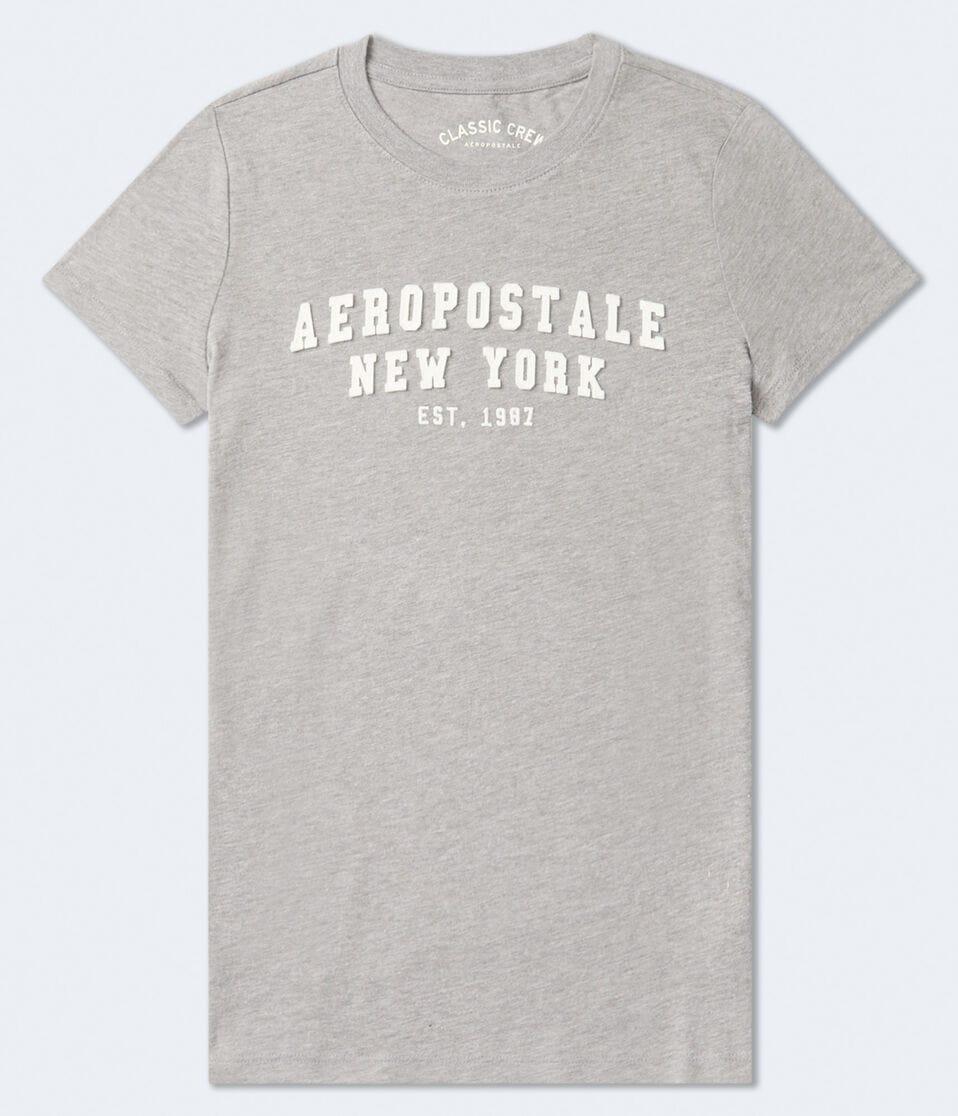 aéropostale Aeropostale Arch Appliqué Graphic Tee med hthr grey