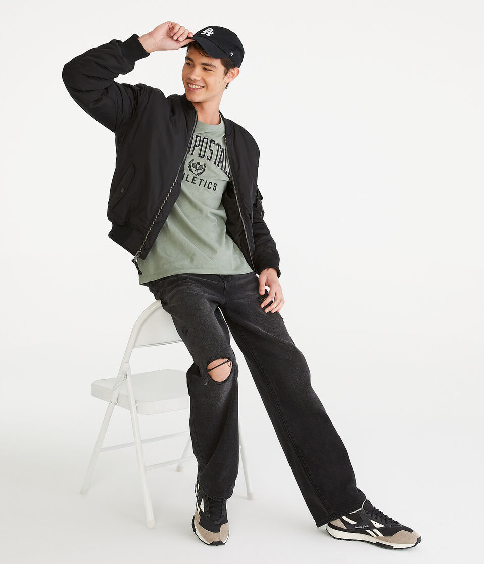 Aéropostale Aeropostale Athletics Appliqué Graphic Tee Olive Cloud