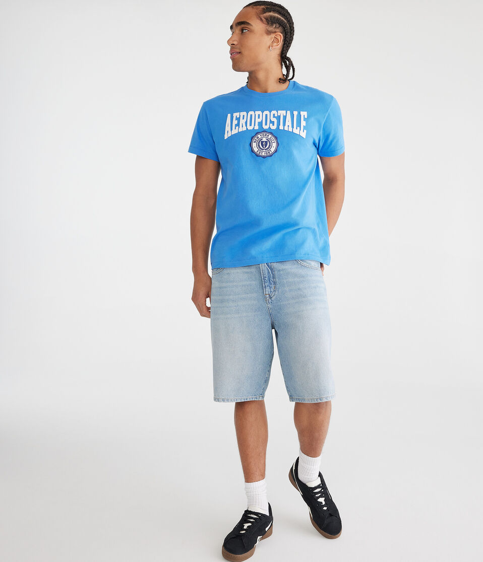 Aéropostale Baggy Denim Jorts 10.5" Light Wash
