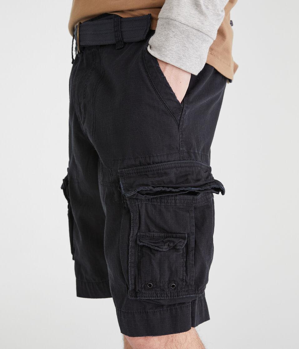 aéropostale Belted Cargo Shorts 11.5" black fox