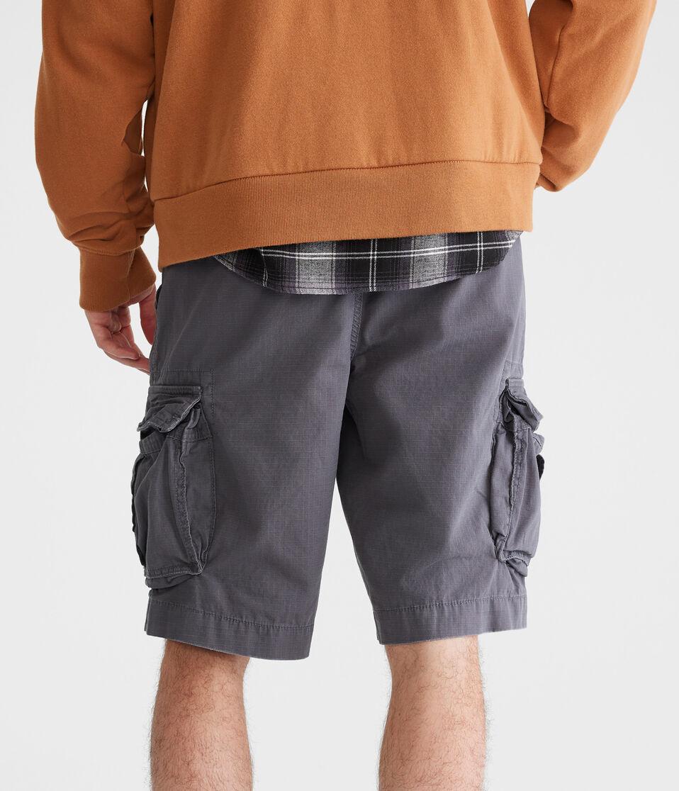 Aéropostale Belted Cargo Shorts 11.5" Chateau Grey