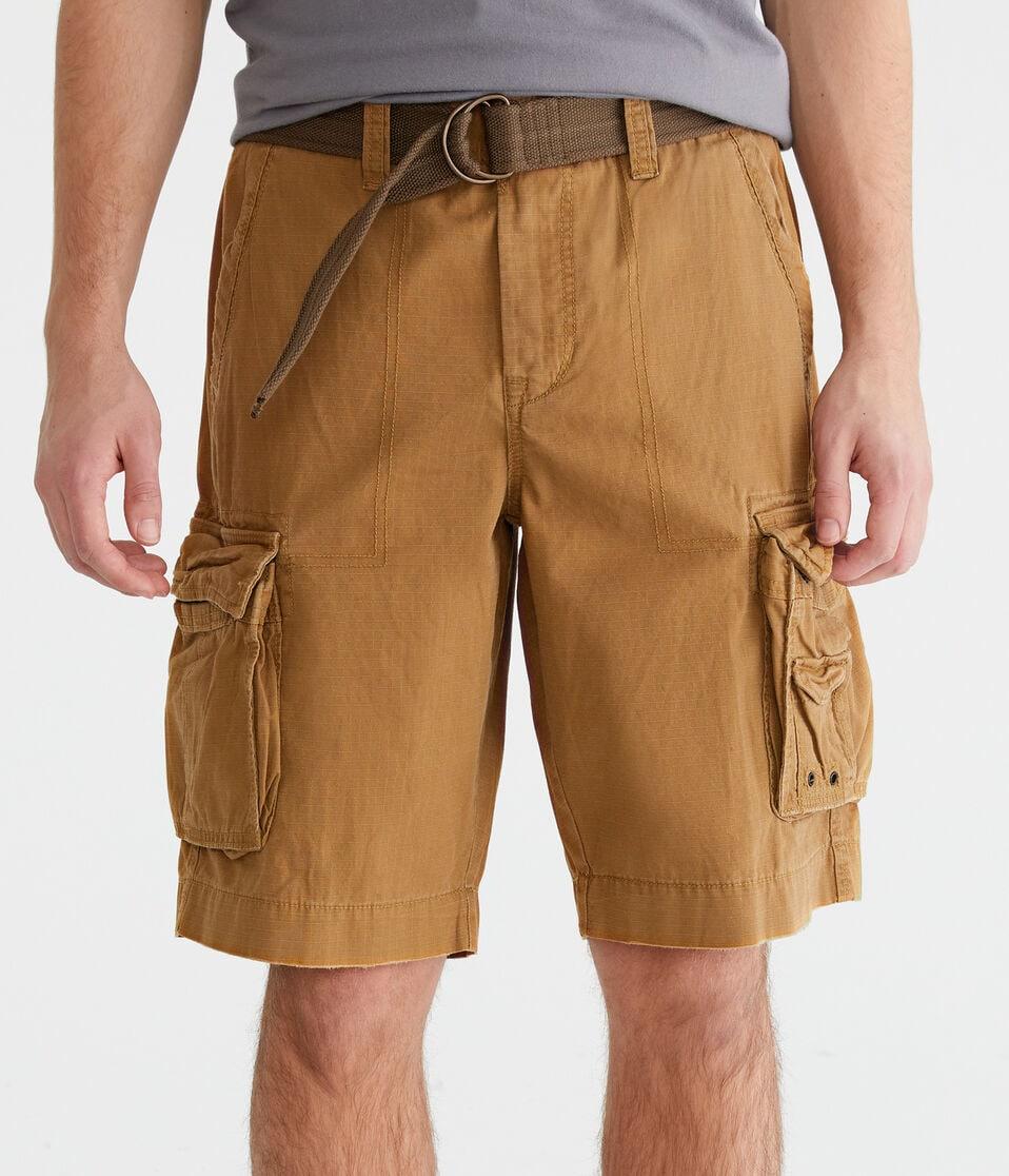 aéropostale Belted Cargo Shorts 11.5" sandalwood