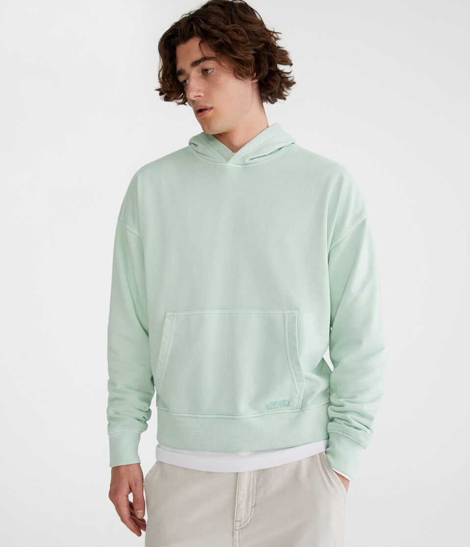 Aéropostale Boxy Pullover Hoodie Green Lawn