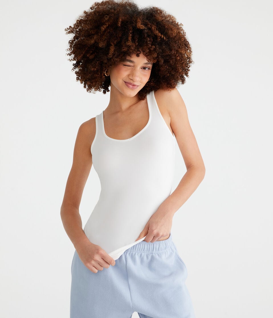 Aéropostale Buttery Soft Sweetheart Tank Cream