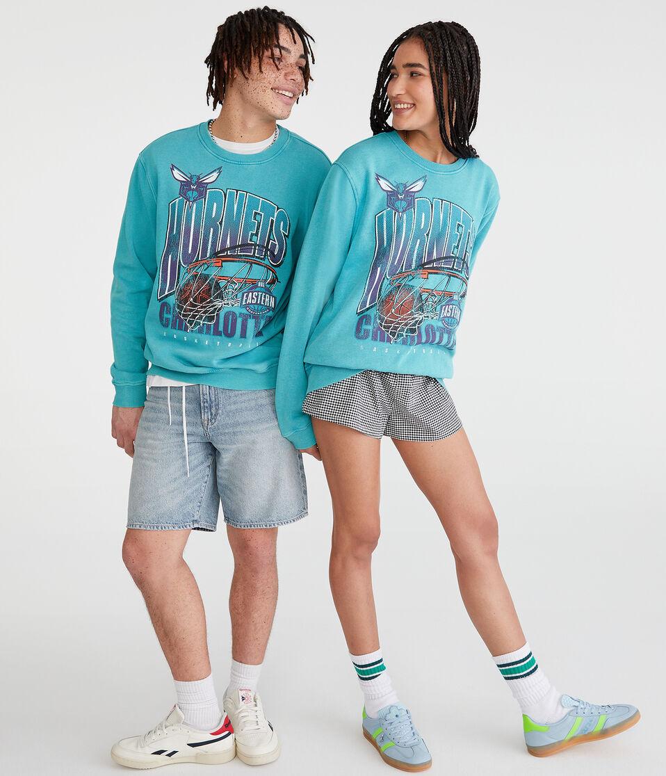 Aéropostale Charlotte Hornets Crew Sweatshirt Teal
