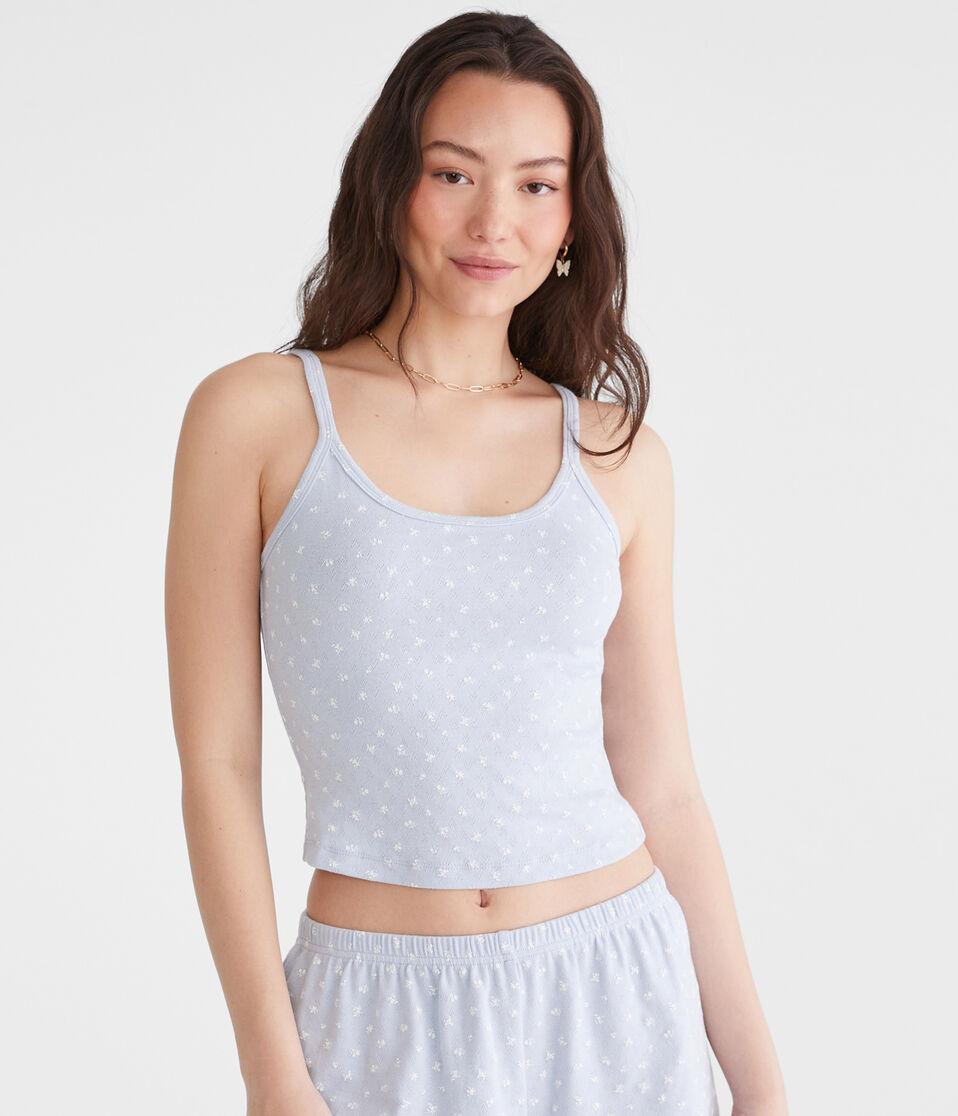 Aéropostale Cropped Graphic Sleep Tank Spirit Blue