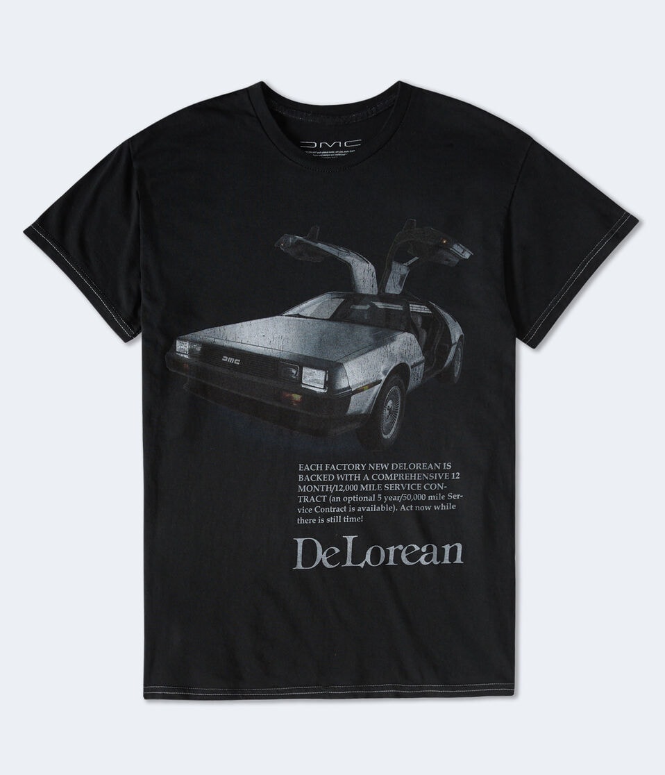 aéropostale DeLorean Relaxed Graphic Tee black
