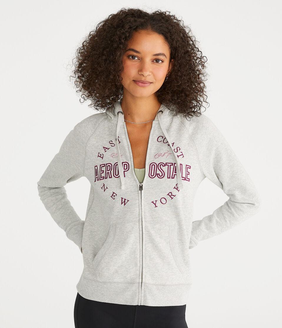 Aéropostale Aeropostale East Coast Full-Zip Hoodie Light Heather Grey