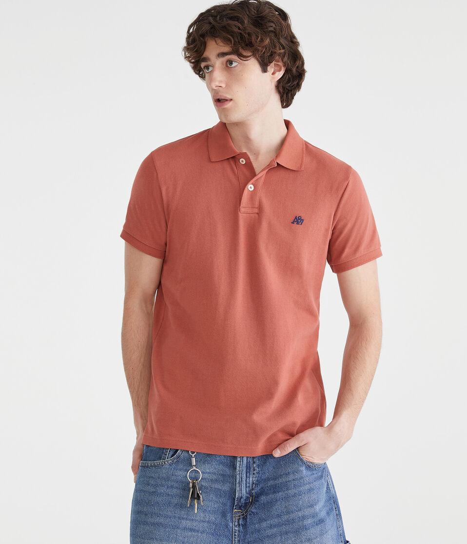 Aéropostale Eco A87 Logo Piqué Polo Antler Brown
