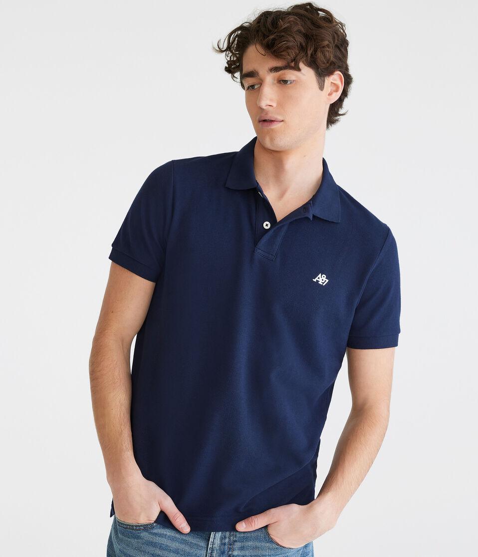 Aéropostale Eco A87 Logo Piqué Polo Classic Navy