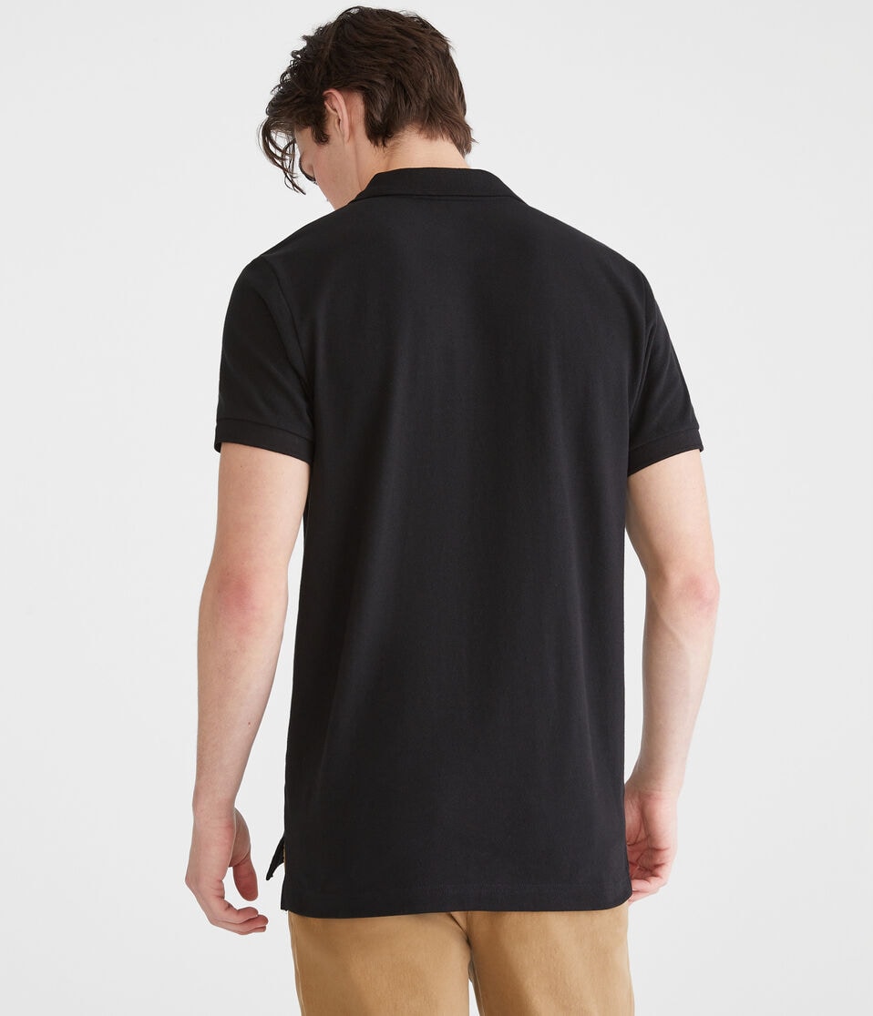 Aéropostale Eco Uniform Piqué Polo Black Fox