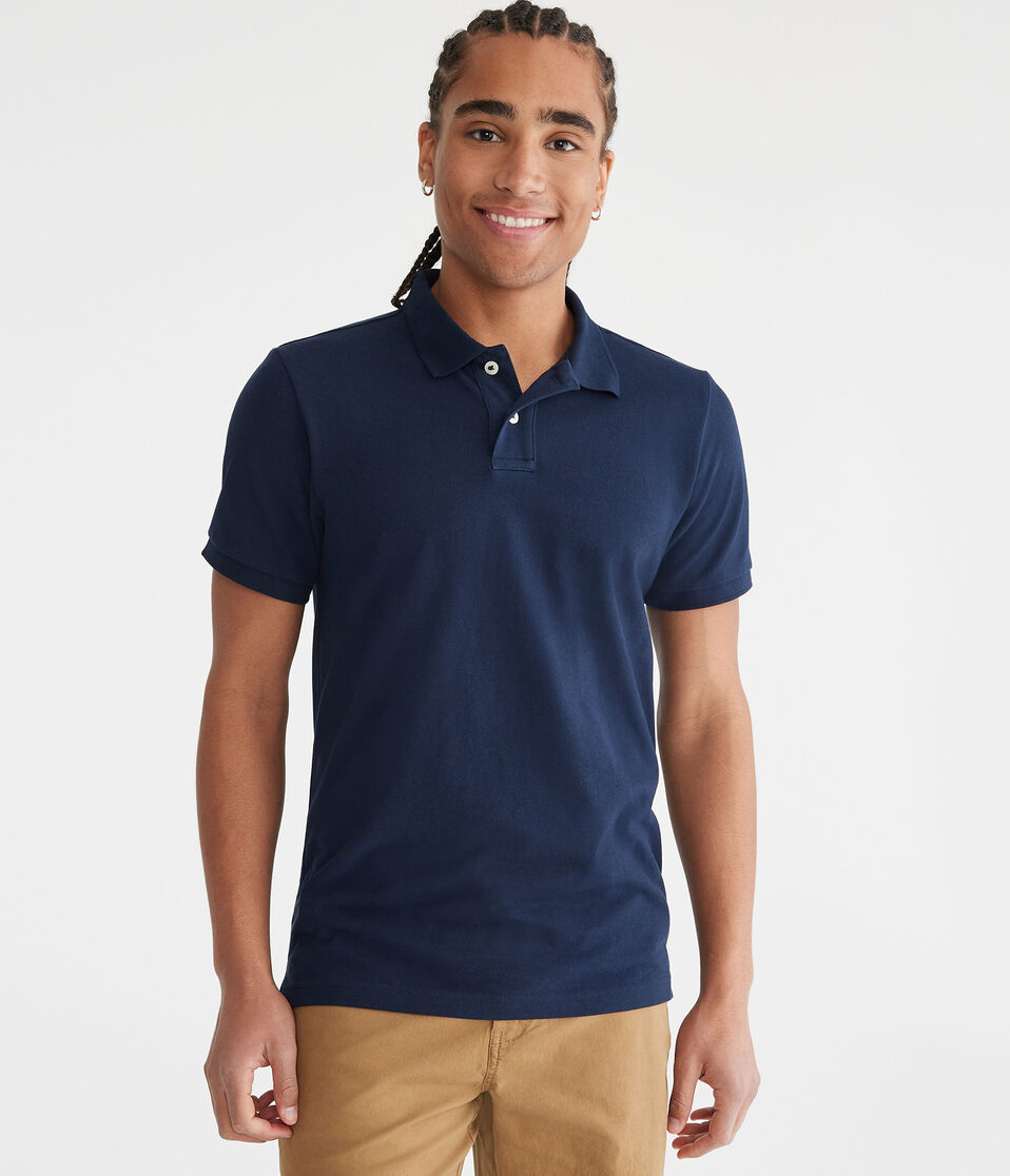aéropostale Eco Uniform Piqué Polo deep navy