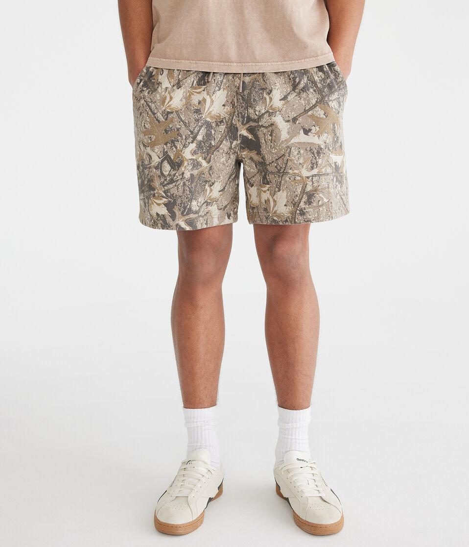 Aéropostale Forest Camo Fleece Shorts 5.5" Garland