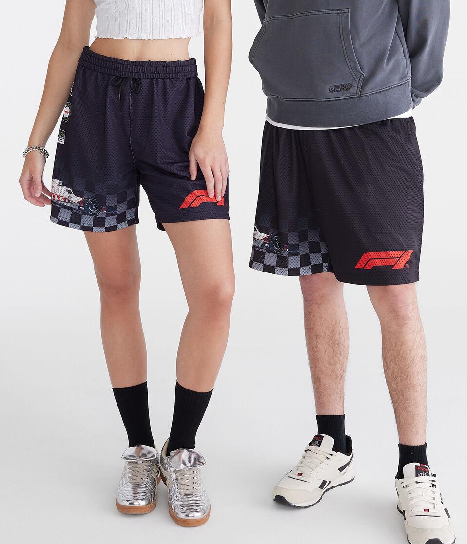 Aéropostale Formula 1® Racing Mesh Shorts 6" Black