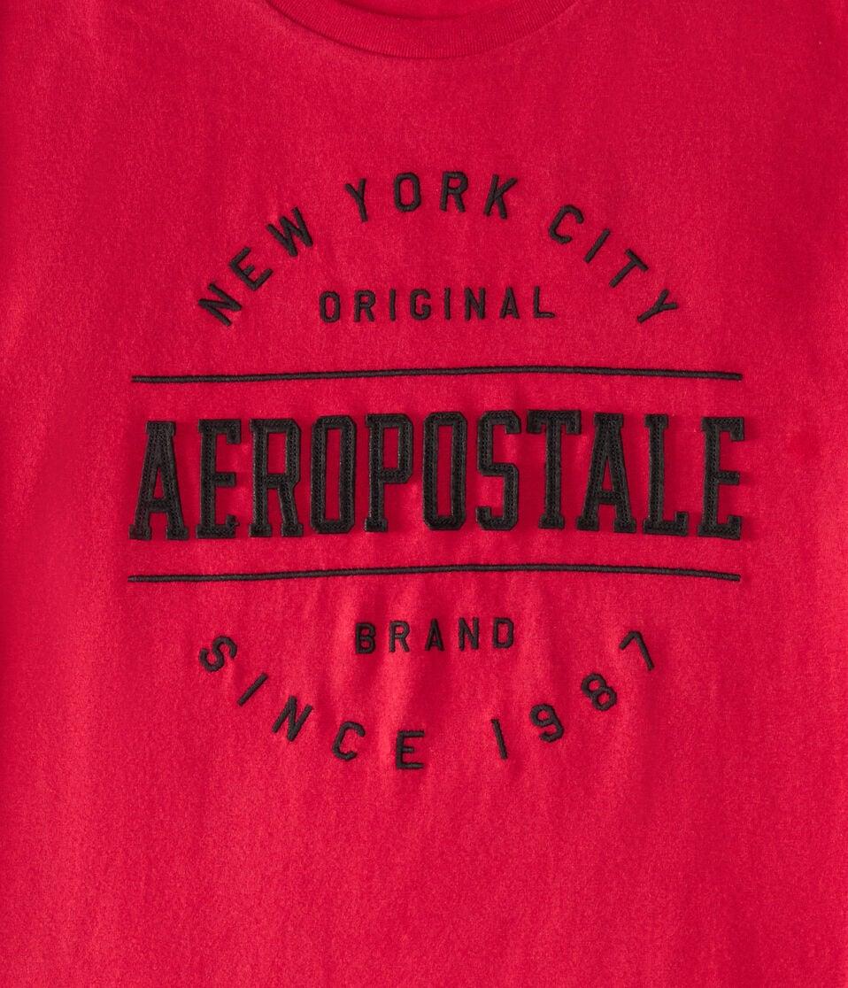 Aéropostale Aeropostale NYC Circle Appliqué Graphic Tee Red Zinna