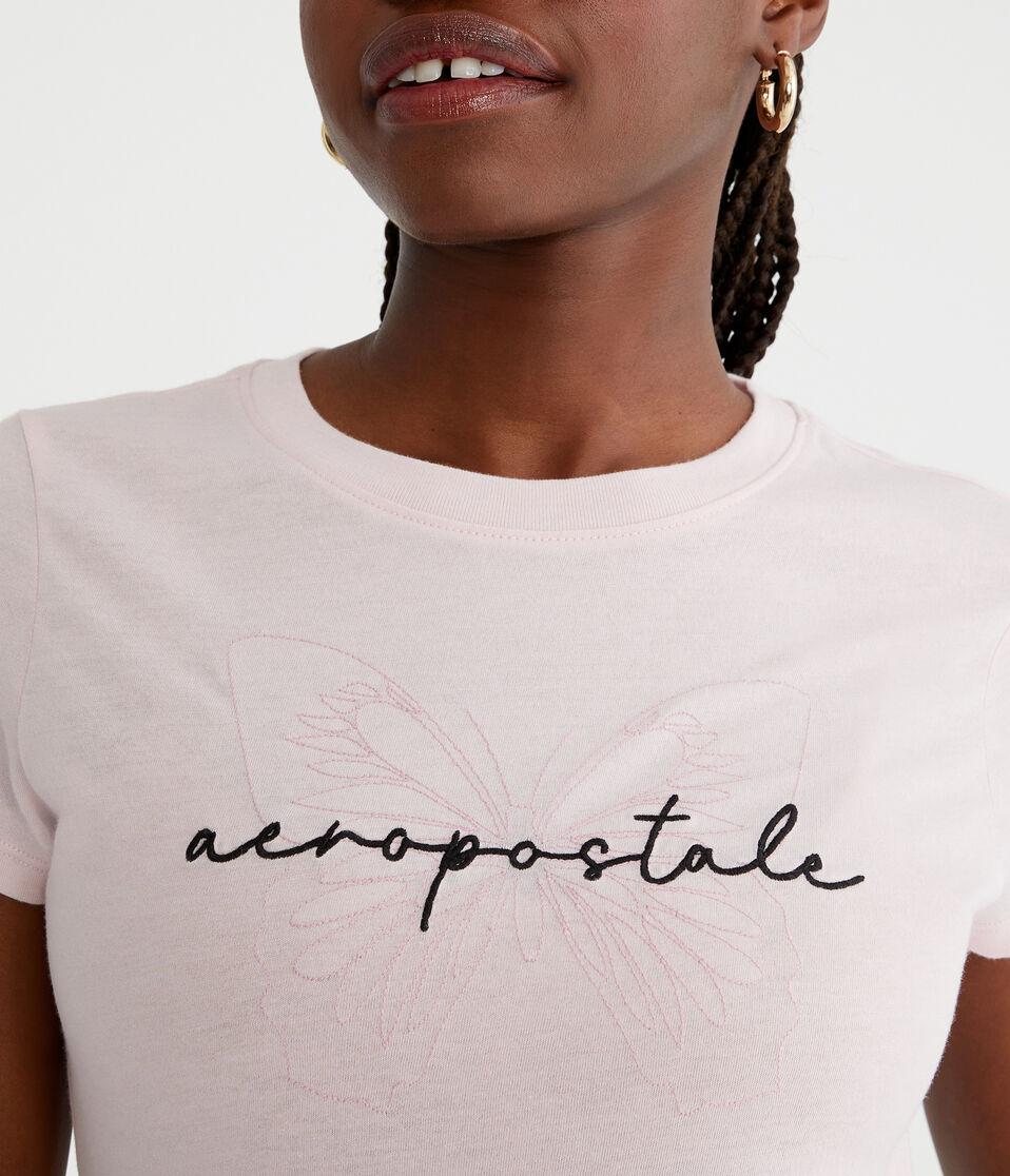 Aéropostale Aeropostale Script Butterfly Graphic Tee Peach Whip