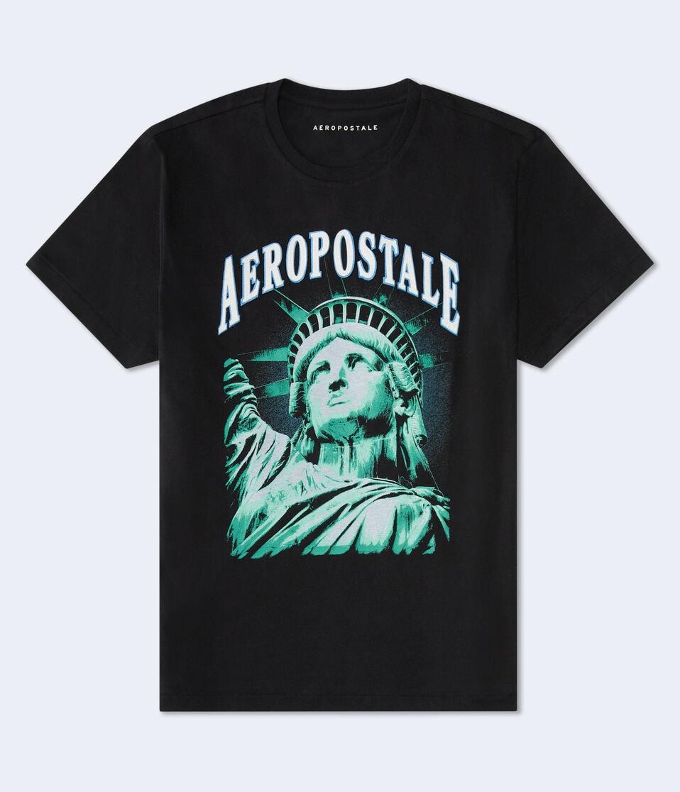 Aéropostale Aeropostale Statue Of Liberty Appliqué Graphic Tee Black Fox