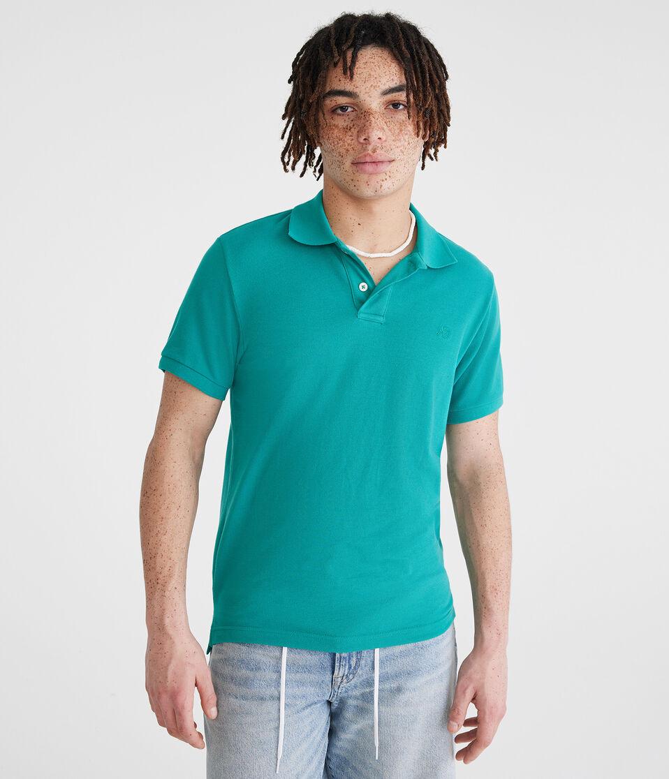 Aéropostale Tonal A87 Logo Piqué Polo Green