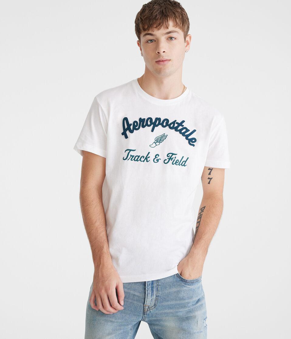 aéropostale Aeropostale Track & Field Appliqué Graphic Tee bleach