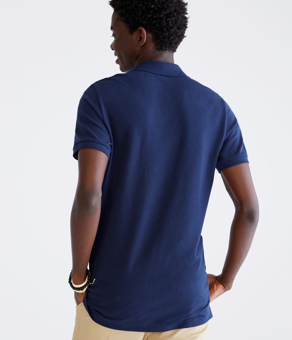 Aéropostale Uniform Piqué Polo Deep Navy
