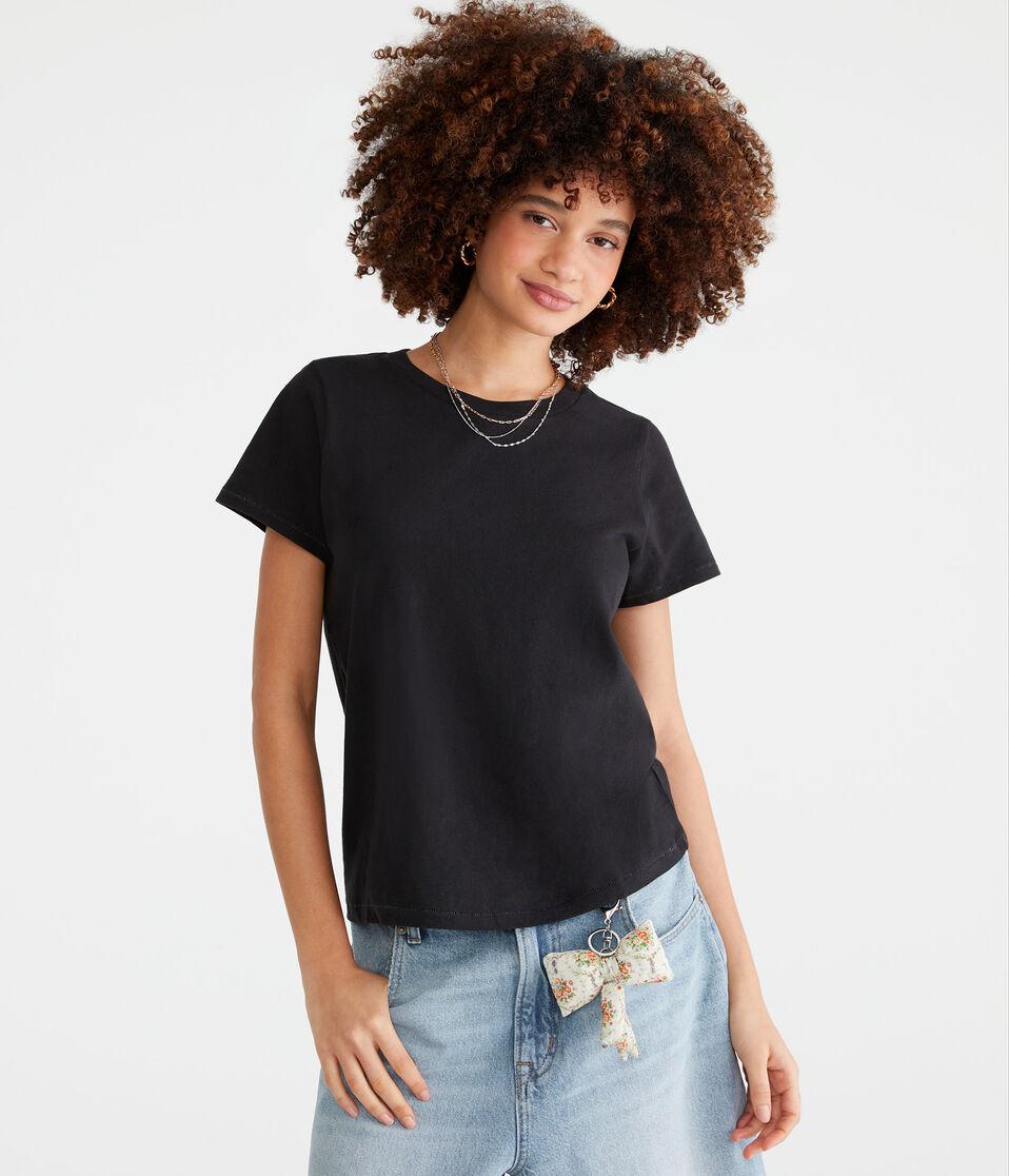 aéropostale Washed Vintage Fit Crew Tee black fox