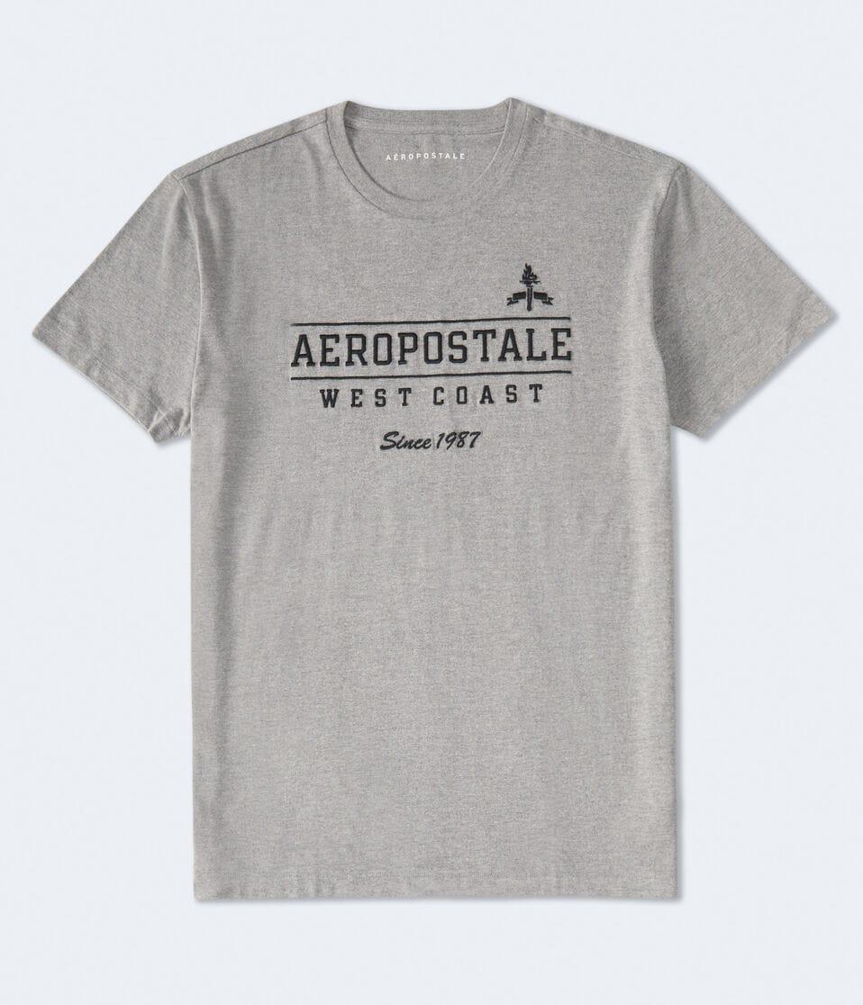 aéropostale Aeropostale West Coast Graphic Tee med hthr grey