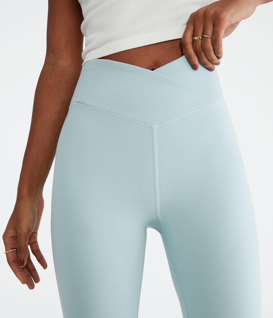 Aéropostale Air Soft High-Rise Crossover Bootcut Leggings Polar Blue